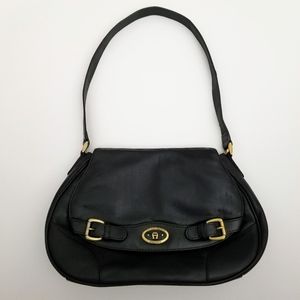 ETIENNE AIGNER Black Leather Shoulder Bag